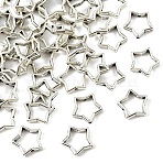 50G Alloy Bead Frame, for Jewelry Making, Star, Silver, 15x16mm(FIND-YW0008-97)