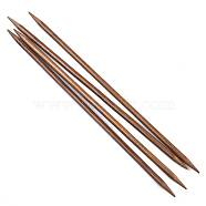 Bamboo Double Pointed Knitting Needles(DPNS), Peru, 250x6mm, 4pcs/bag(TOOL-R047-6.0mm-03)