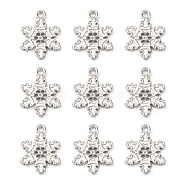 Tibetan Style Alloy Snowflake Pendants, Lead Free and Cadmium Free, Platinum, 22x16x2mm, Hole: 1.5mm(EA115Y-N)