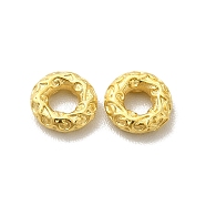 Brass Beads, Cadmium Free & Lead Free, Long-Lasting Plated, Textured, Round Ring, Real 24K Gold Plated, 5.5x1.5mm, Hole: 2mm(X-KK-H442-46G)
