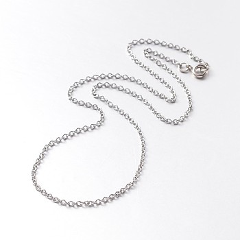 316 Stainless Steel Cable Chain Necklaces, with Brass Spring Ring Clasps, Stainless Steel Color, 27.7 inch(70.5cm)