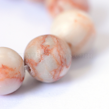Brins de perles rondes en netstone rouge naturel(X-G-E334-10mm-06)-4