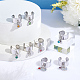 8Pcs 8 Color Birthstone Rhinestone & 201 Stainless Steel Flat Round Charm Rings Set(RJEW-AB00004)-4