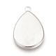 201 Stainless Steel Pendant Cabochon Settings(STAS-S057-34)-2