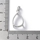 Rhodium Plated Rack Plating 925 Sterling Silver Pendants Cabochon Settings(STER-NH0001-49A-P)-3