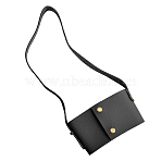 Reusable PU Leather Coffee Cup Holder, with Handle, Black, 605x69x1.8mm(AJEW-WH0368-02D)