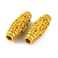 Brass European Beads, Lead Free & Cadmium Free, Large Hole Beads, Barrel, Golden, 27x10mm, Hole: 4mm, Fit for 2mm Rhinestone(KK-G502-18C-G)