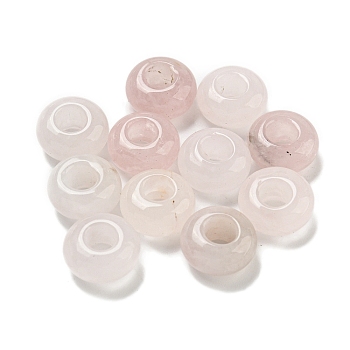 Natural Rose Quartz Beads, Rondelle, 10x4.5mm, Hole: 3.5mm