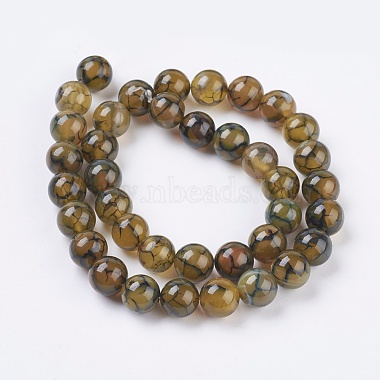 Chapelets de perles veines de dragon en agate naturelle(G-G515-10mm-02A)-2