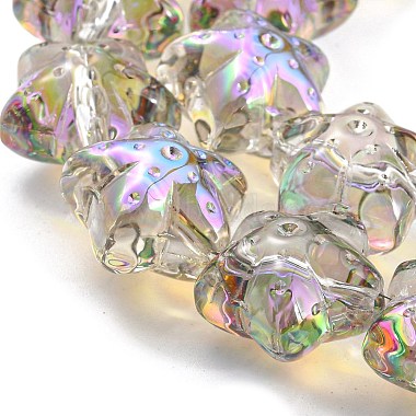 Half Rainbow Plated Electroplate Transparent Glass Beads Strands(EGLA-G037-07A-HR03)-3