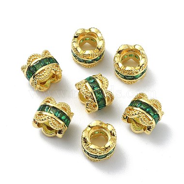 Brass Rhinestone European Beads(KK-P232-19G)-3
