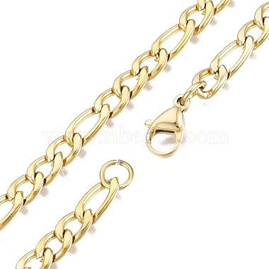 Men's 201 Stainless Steel Figaro Chains Necklace(NJEW-N050-A08-5-45G)-2