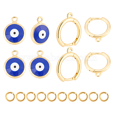 Blue Brass Earrings