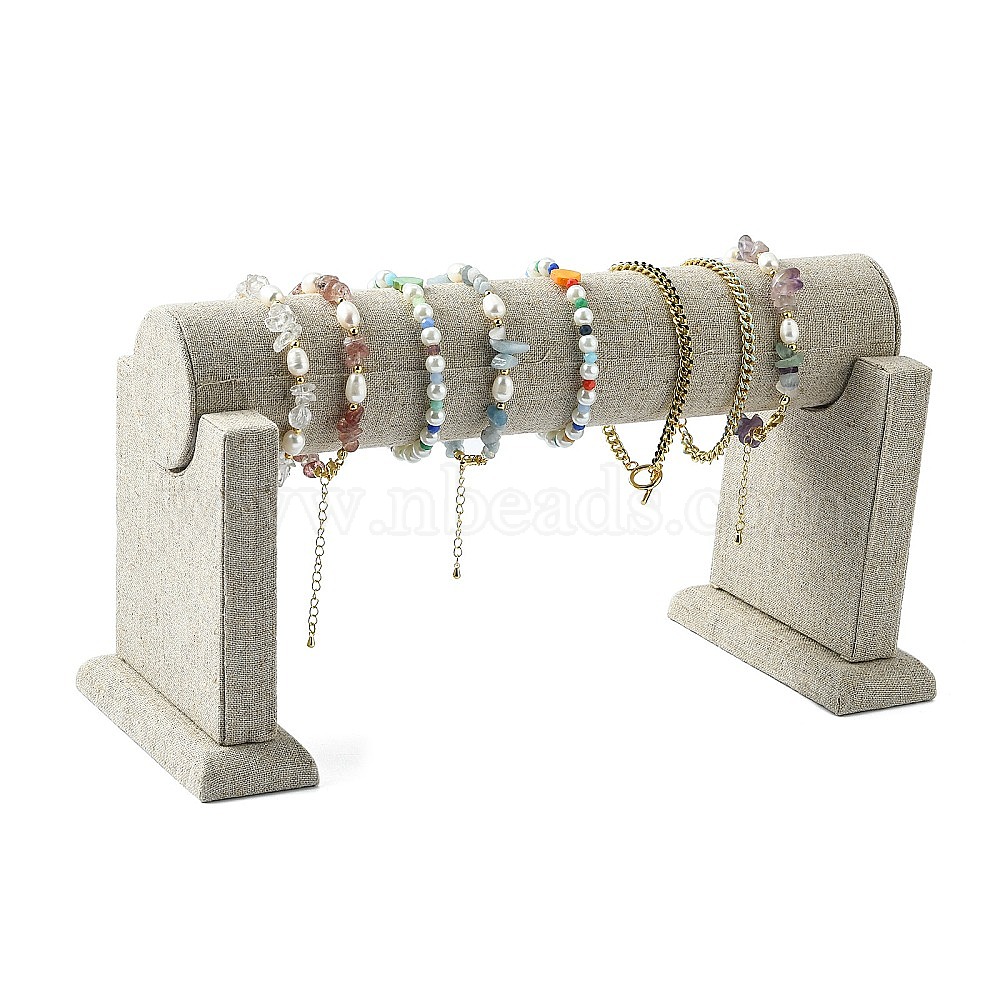 Juvale 3 Tier Black Velvet Jewelry Display Holder for Selling Bracelets,  Organizer Rack Stand for Necklaces, 12x9x7 in