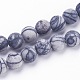 Natural Black Silk Stone/Netstone Beads Strands(X-G-F520-57-8mm)-1