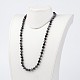 Natural Snowflake Obsidian Necklaces(X-NJEW-D264-15)-3