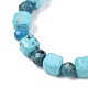 Cube Natural Apatite & Turquoise Beaded Necklaces for Women(NJEW-T017-07G)-2