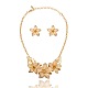 Alloy Enamel Rhinestone Flower Jewelry Sets(SJEW-JL016-01)-1