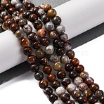 Natural Mexico Crazy Agate Beads Strands, Round, 6.5~7mm, Hole: 1.4mm, about 60pcs/strand, 14.96 inch(38cm)(X-G-L615-A01-01)