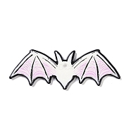 Halloween Acrylic Pendants, Bat, 20.5x53x2.5mm, Hole: 2mm(OACR-R271-01A)