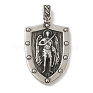 316 Surgical Stainless Steel Pendants, Antique Silver, Angel & Fairy, 57x31x8mm, Hole: 4.5x7mm(STAS-Z073-75AS-07)