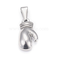 304 Stainless Steel Pendants, Boxing Gloves, Antique Silver, 19x10.5x6mm, Hole:7.5x3mm(STAS-H110-01AS)