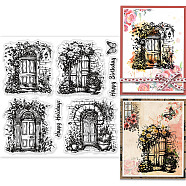 PVC Plastic Stamps, for DIY Scrapbooking, Photo Album Decorative, Cards Making, Stamp Sheets, Film Frame, Door Pattern, 15x15cm(DIY-WH0372-0021)