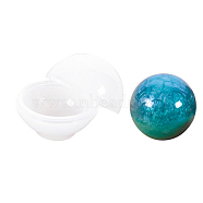 Silicone Molds, Resin Casting Molds, For UV Resin, Epoxy Resin Jewelry Making, Round, Sphere Mold, White, 30mm, Inner Diameter: 25mm(DIY-L021-08B)