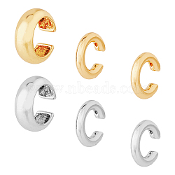 FIBLOOM 6Pcs 4 Style Alloy Plain Cuff Earrings Set, Platinum & Golden, 17.5~23x3.5~8mm(EJEW-FI0001-59)