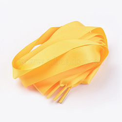 Polyester Cord Shoelace, Yellow, 1300x20mm(AJEW-WH0094-A02)