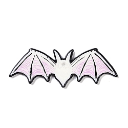 Halloween Acrylic Pendants, Bat, 20.5x53x2.5mm, Hole: 2mm(OACR-R271-01A)