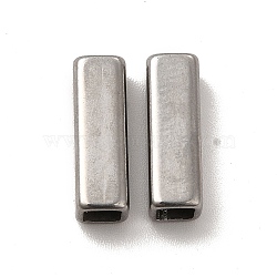 304 Stainless Steel Beads, Rectangle, Real 18K Gold Plated, 15x5x5mm, Hole: 3.5x3.5mm(STAS-H179-04H-P)