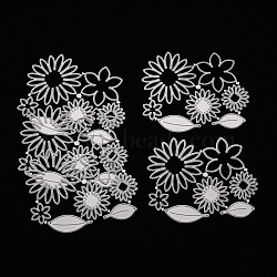 Flower Carbon Steel Cutting Dies Stencils, for DIY Scrapbooking/Photo Album, Decorative Embossing DIY Paper Card, Matte Platinum Color, 13x10.5x0.08cm(DIY-A008-40)