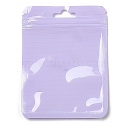 Rectangle Plastic Yin-Yang Zip Lock Bags, Resealable Packaging Bags, Self Seal Bag, Lilac, 12x9x0.02cm, Unilateral Thickness: 2.5 Mil(0.065mm)(ABAG-A007-02E-01)