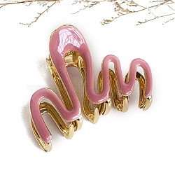 Alloy Enamel Claw Hair Clips, Hair Accessories for Women & Girls, Flamingo, 3mm(PW-WG5535B-04)