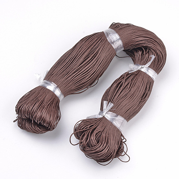 Waxed Cotton Cord, Coconut Brown, 1mm, about 360yard/bundle(330m/bundle)