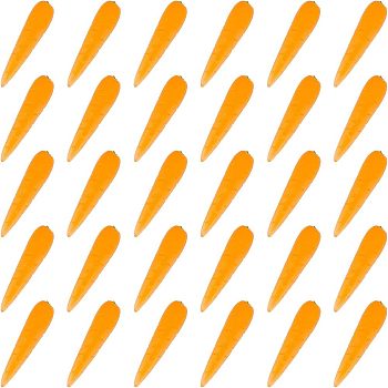 30Pcs PVC Carrot, Imitation Food, Play Food, for Dollhouse Accessories, Pretending Prop Decorations, Dark Orange, 19~20x4~5mm