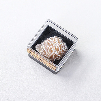 Reiki Raw Natural Desert Rose Nuggets Specime in Square Plastic Box, for Home Display Decoration, 32mm