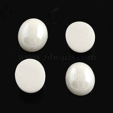 Pearlized Plated Handmade Porcelain Cabochons(PORC-S804-10x14-M)-2