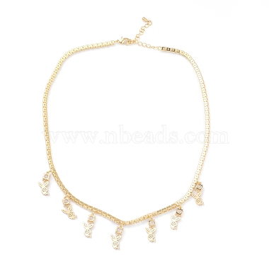 Brass Micro Pave Clear Cubic Zirconia Choker Necklaces(NJEW-H308-02G)-4