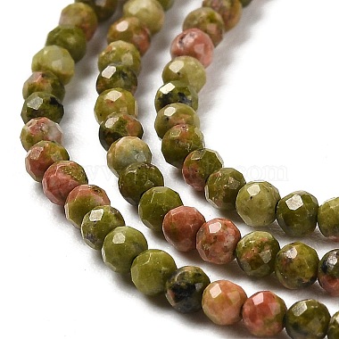 Natural Unakite Beads Strands(G-Q002-B01-01)-4