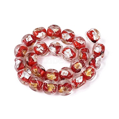 la main d'or et d'argent des perles de verre feuille(FOIL-Q003-01G)-2