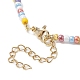 Flower & Smile Face Acrylic & Seed Beaded Necklace for Women(NJEW-JN04303)-3