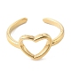 304 anillos abiertos de acero inoxidable con corazón hueco para el día de San Valentín(RJEW-D002-26G)-1