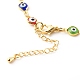 Evil Eye Lampwork Link Chain Bracelet Making(AJEW-JB00961-02)-4