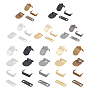 AHADERMAKER 50 Sets 5 Colors 2-Hole Brass Trouser Fasteners, Hooks & Bars, Mixed Color, 16x11x8mm, 4pcs/set, 10 set/color