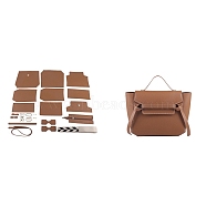 DIY Imitation Leather Crossbody Lady Bag Making Kits, Handmade Shoulder Bags Sets for Beginners, Camel, Finish Product: 21x30x13cm(PW-WG92550-02)