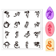 Silicone Clay Texture Mat, Clay Modeling Pattern Pad, Dragon, 140x140x3mm(AJEW-WH0447-043)