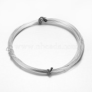 Round Aluminum Craft Wire, for Beading Jewelry Craft Making, Silver, 15 Gauge, 1.5mm, 10m/roll(32.8 Feet/roll)(AW-D009-1.5mm-10m-01)