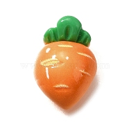 Resin Cabochons, Imitation Vegetable, Carrot, 14.5x10x6mm(RESI-D275-01C-01)